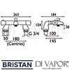 Bristan Artisan Thermostatic Bath Shower Mixer Dimensions